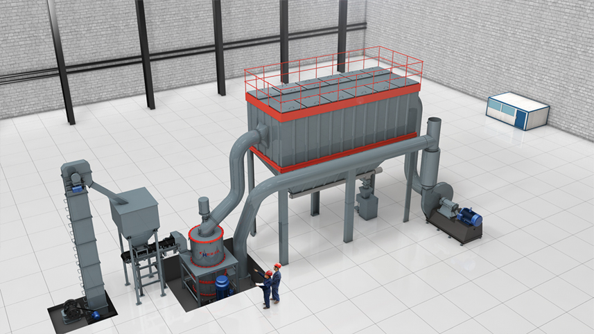 超細環輥磨粉機長石粉生產配套設備及長石粉生產工藝